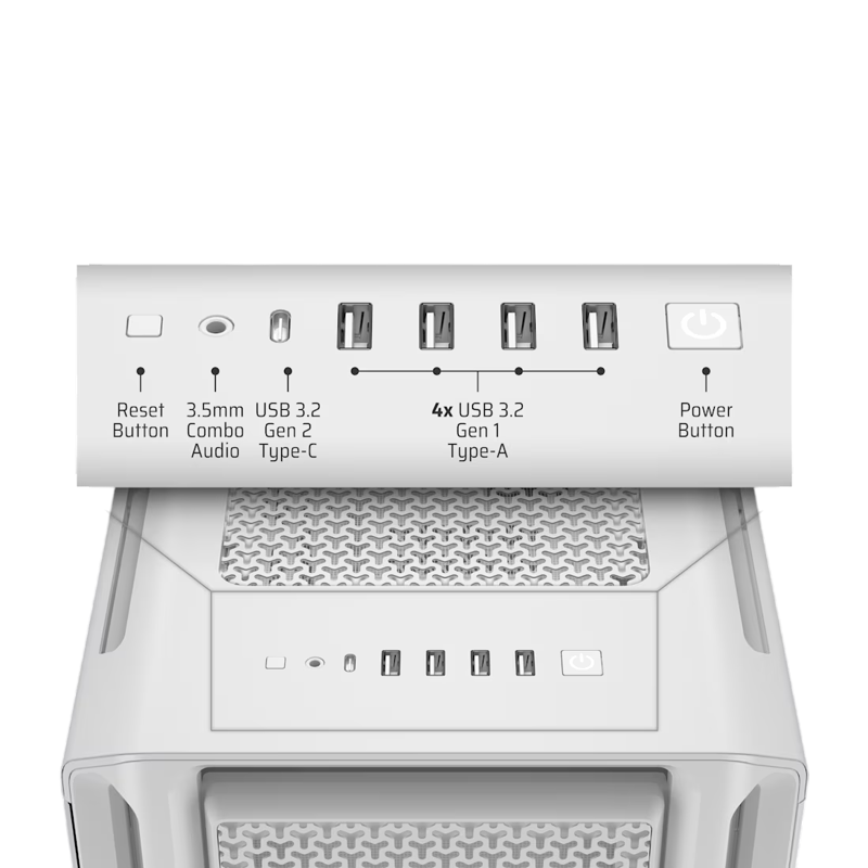 Корпус для ПК Corsair 5000T, Midi Tower, белый, под ATX, E-ATX, mATX, Mini-ITX, фото 8