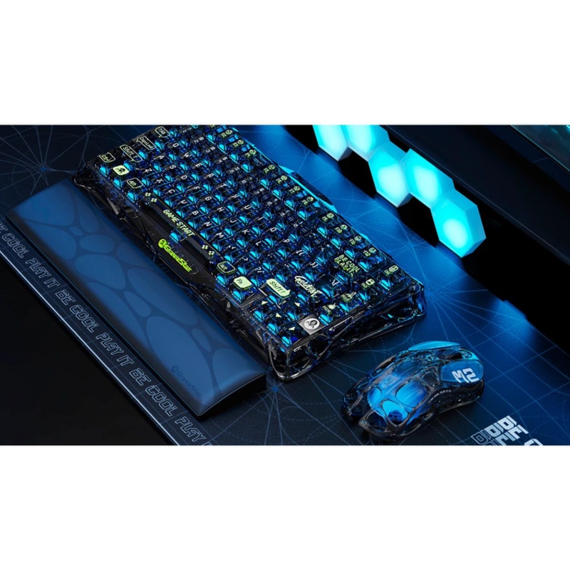 Мышь Gravastar Mercury M2 XTAL, USB-C, Bluetooth, радиоканал, 26000 dpi, чёрный, подсветка, фото 7
