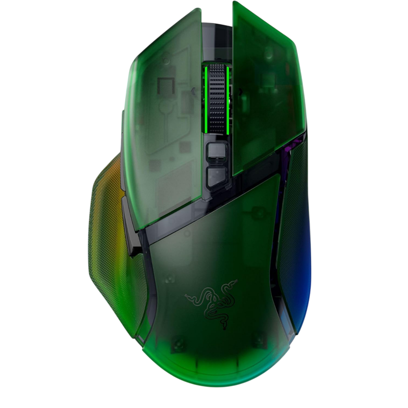 Мышь Razer Basilisk V3 Pro 35K - Phantom Green, USB-C, Bluetooth, радиоканал, 35000 dpi, зелёный