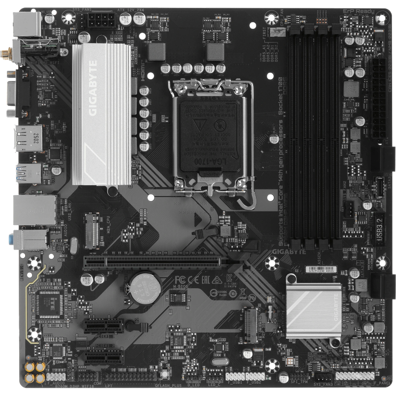 Материнская плата Gigabyte B760M D3HP WIFI6, LGA1700, Intel B760 Express, Micro-ATX, DDR5