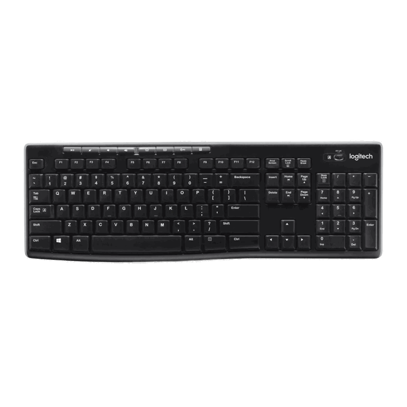 Клавиатура Logitech K270, радиоканал, чёрный, раскладка английская