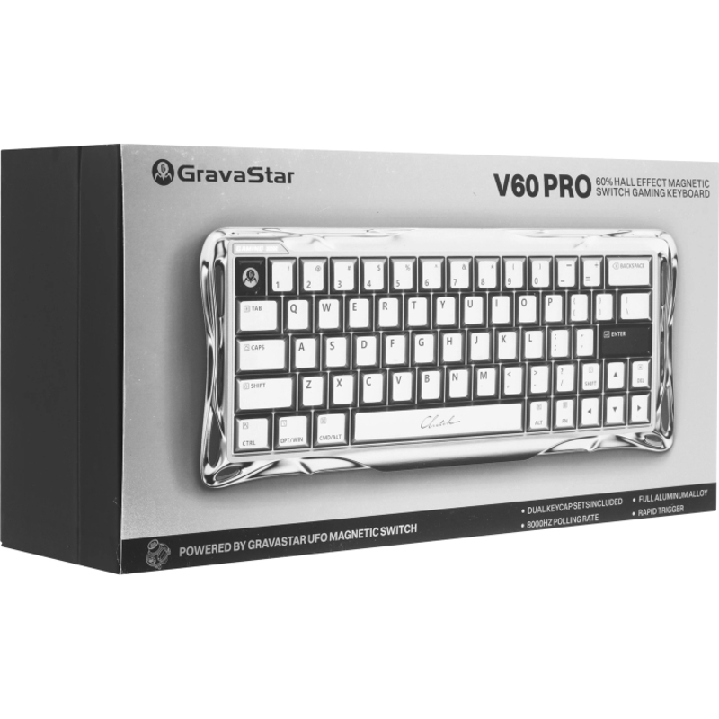 Клавиатура Gravastar Mercury V60Pro XTAL SLV RU, белый, фото 8