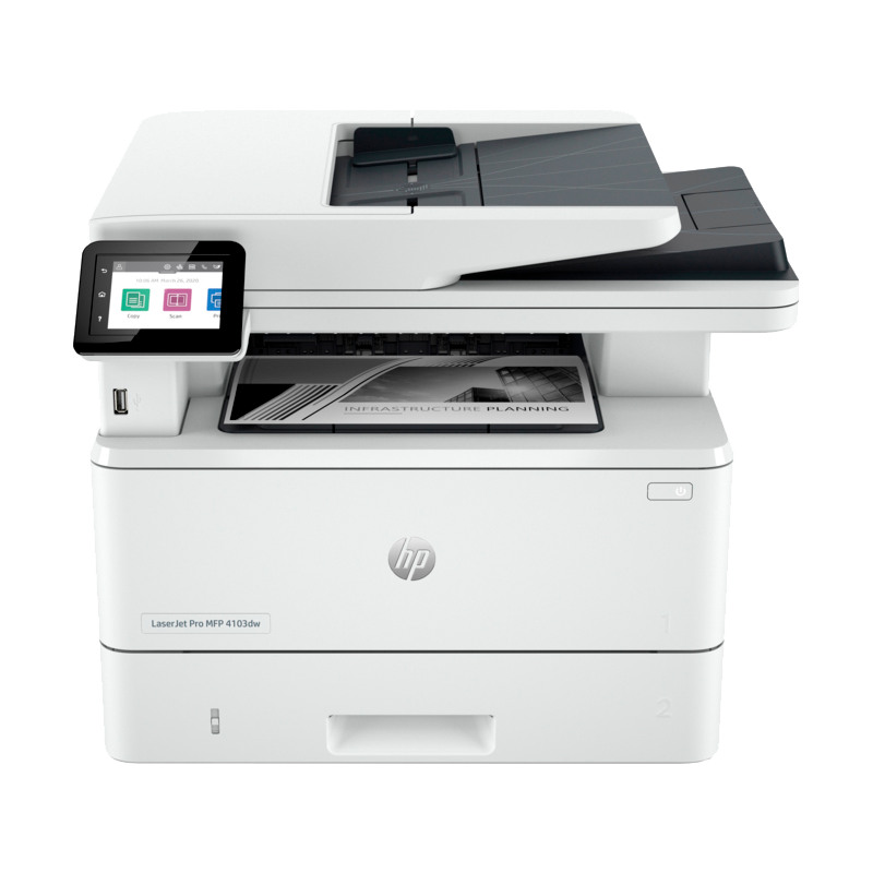 МФУ лазерное HP LaserJet Pro 4103dw, A4, двусторонняя печать, сканирование 1200x1200 dpi, USB, Ethernet, Wi-Fi, фото 2