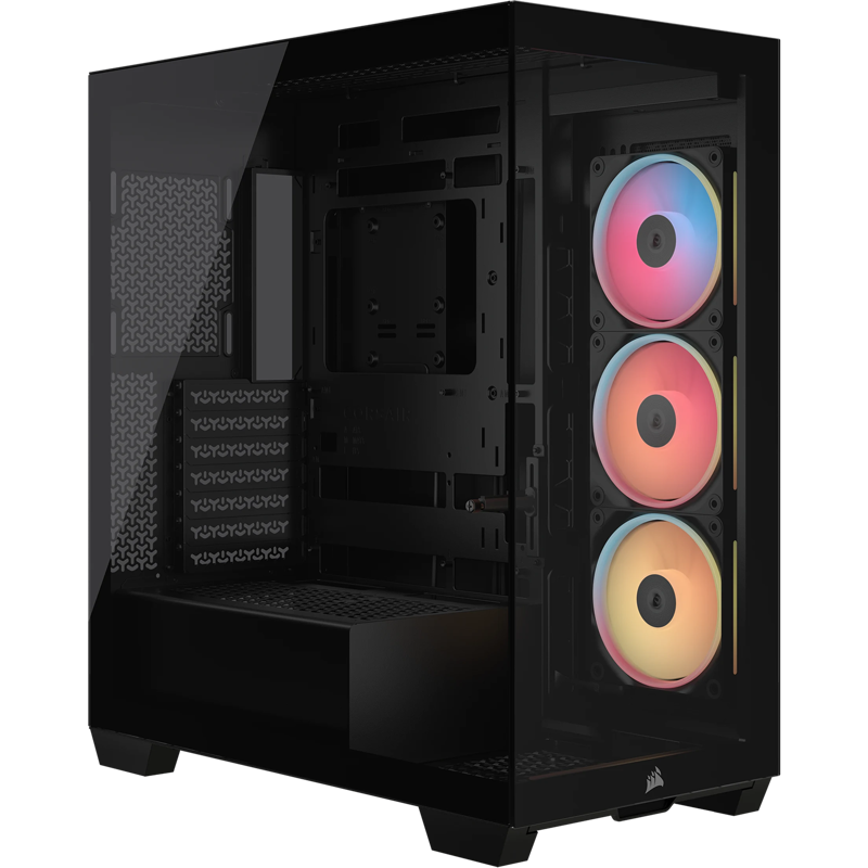 Корпус для ПК Corsair 3500X LX-R RGB iCUE LINK, Midi Tower, чёрный, под ATX, E-ATX, mATX, Mini-ITX
