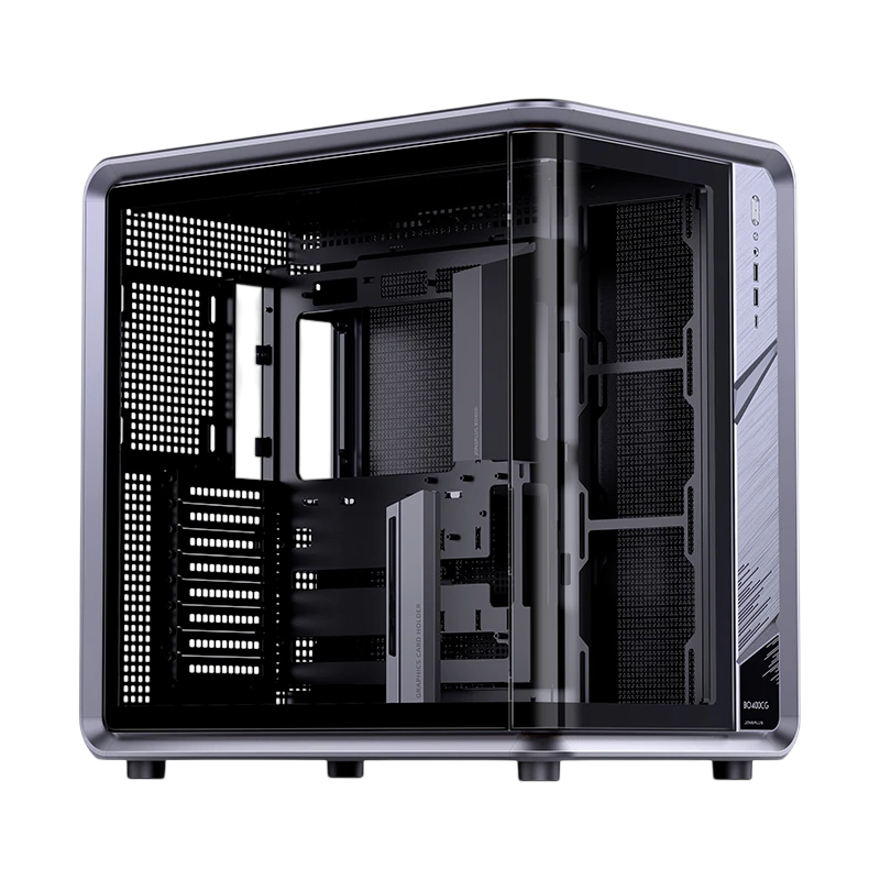 Корпус для ПК Jonsbo BO400CG, Midi Tower, серый, под ATX, mATX, mITX, материал закалённое стекло, сталь