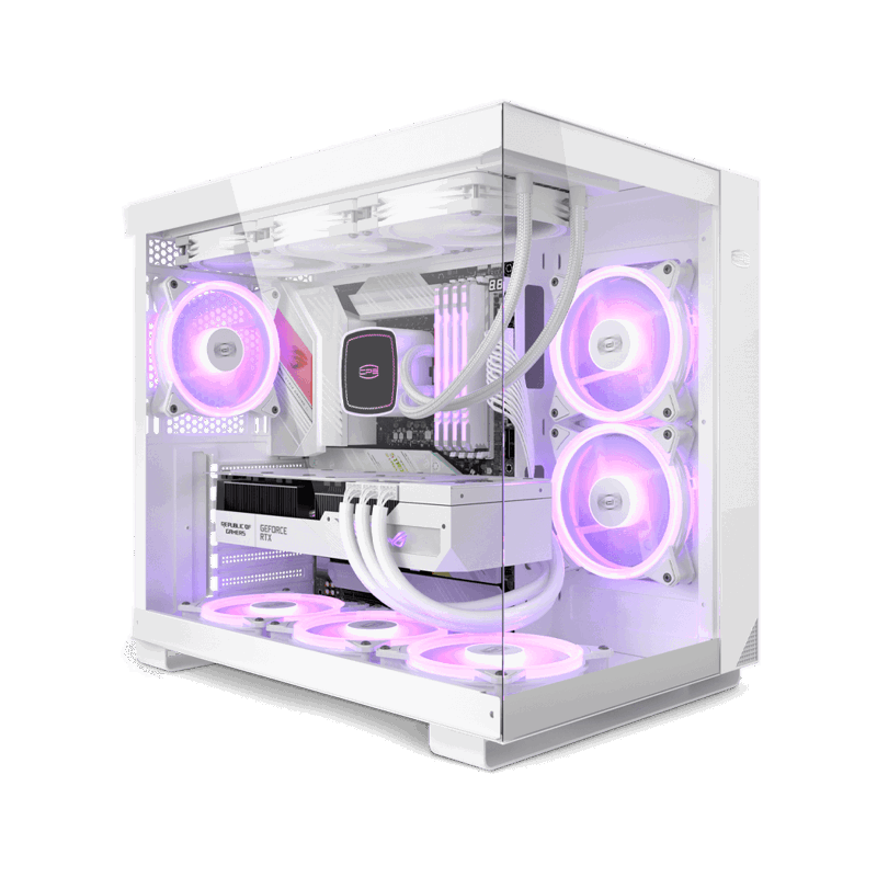 Корпус для ПК PcCooler C3T500 ARGB WH, Midi Tower, белый, под ATX, mATX, Mini-ITX, материал сталь, стекло