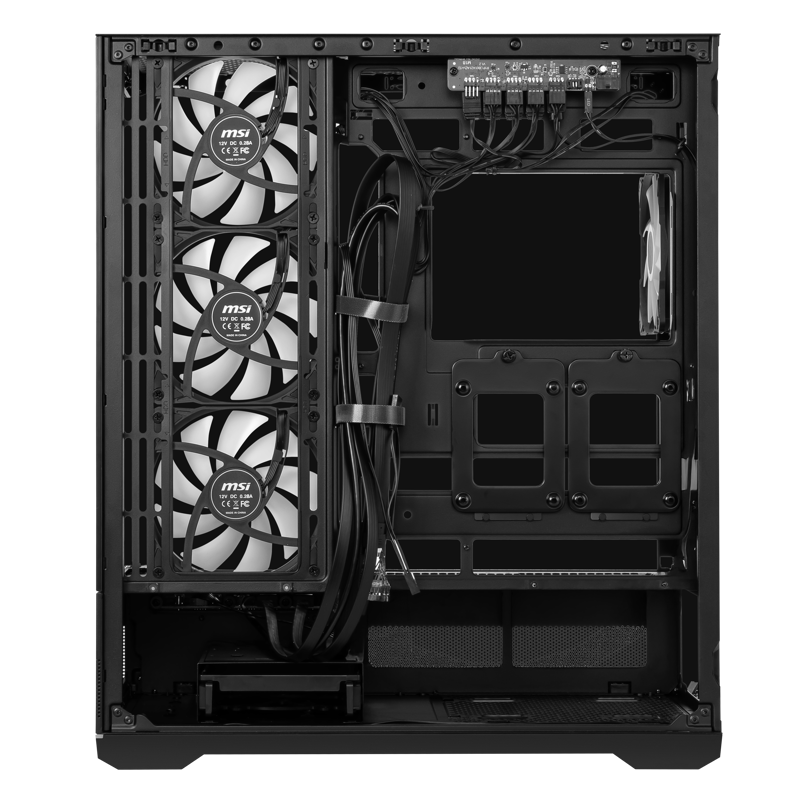 Корпус для ПК MSI MAG PANO 110R PZ, Midi Tower, чёрный, под ATX, mATX, Mini-ITX, подсветка ARGB, фото 14