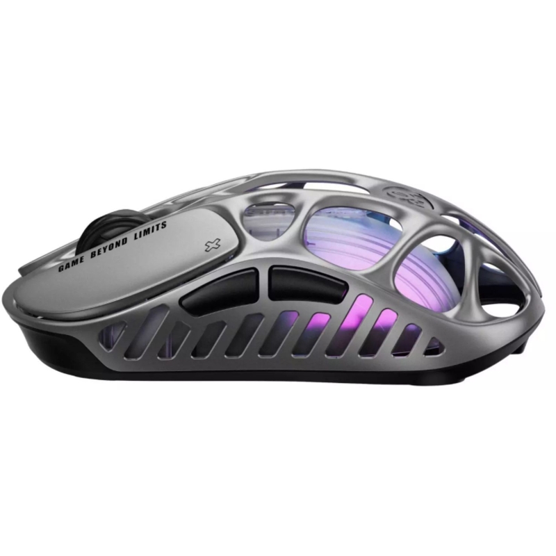 Мышь Gravastar Mercury X Pro GRY, USB-C, Bluetooth, радиоканал, 32000 dpi, серый, подсветка, фото 3