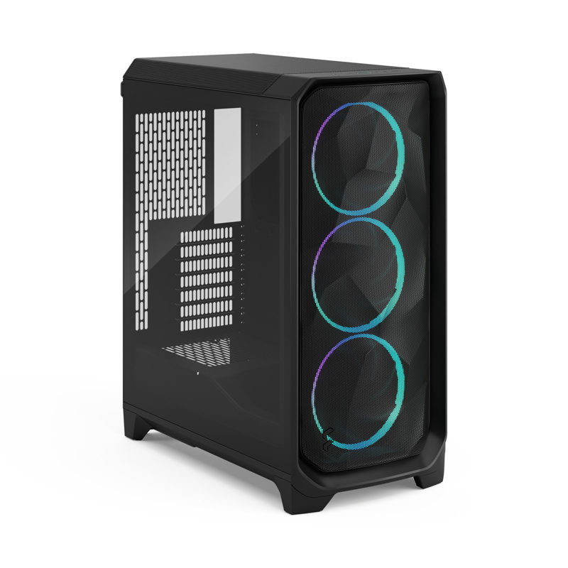 Корпус для ПК Fractal Design Meshify 3 RGB TG Light Tint, Midi Tower, чёрный, подсветка ARGB, фото 22