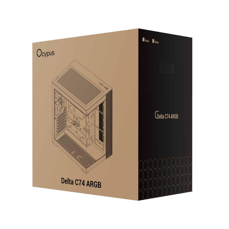 Корпус для ПК Ocypus Delta C74 WH ARGB, Midi Tower, белый, под ATX, mATX, mITX, подсветка ARGB, фото 13