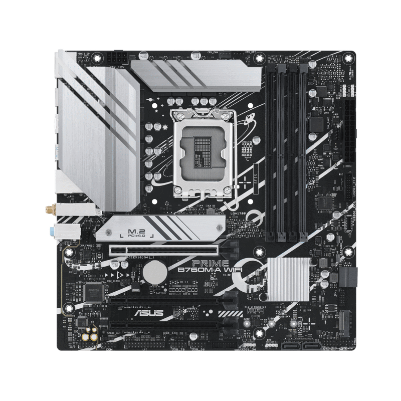 Материнская плата ASUS PRIME B760M-A WIFI, LGA1700, Intel B760, Micro-ATX, DDR5, фото 2