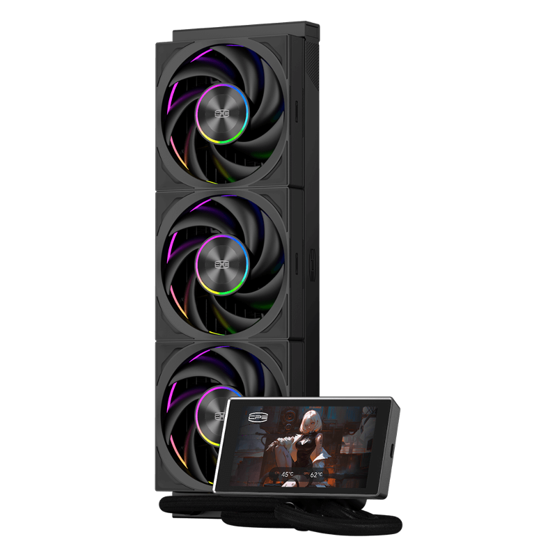 Система жидкостного охлаждения PcCooler DT360 Max ARGB Display BK, вентилятор 120 мм, AM5