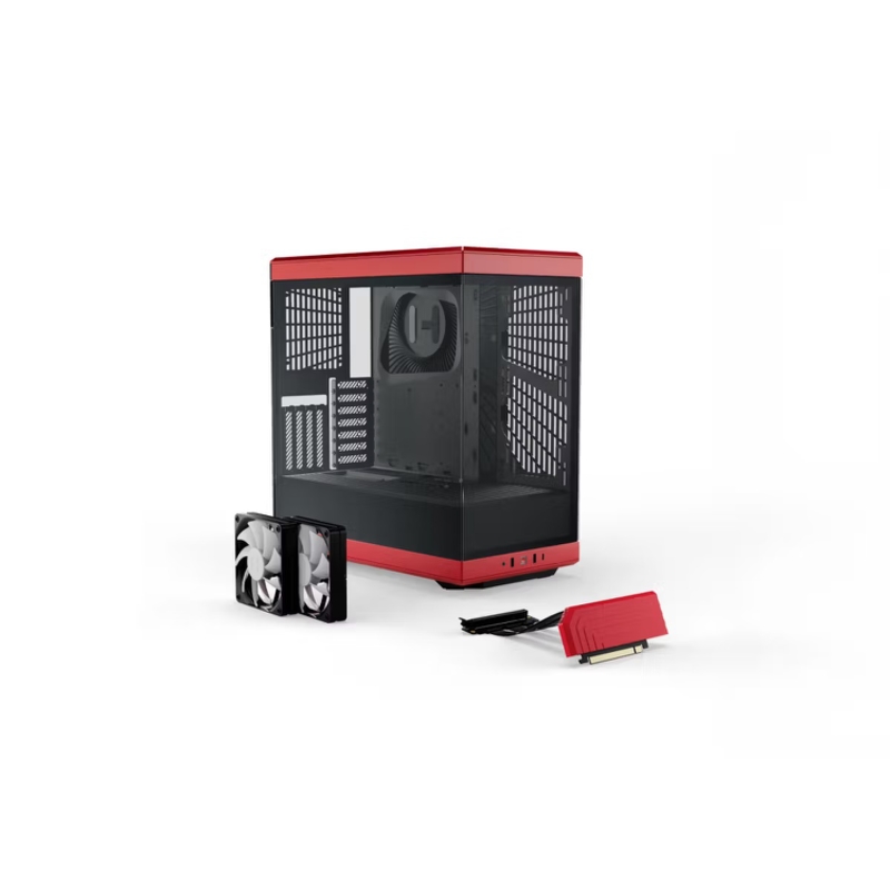 Корпус для ПК Hyte Y40, Midi Tower, красный, чёрный, под ATX, mATX, Mini-ITX, фото 5