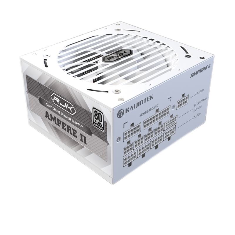 Блок питания Raijintek AMPERE II 1000, 80 PLUS Platinum, ATX, активный PFC, вентилятор 120x120 мм, белый