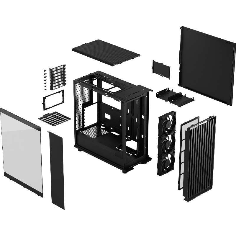 Корпус для ПК Fractal Design North TG Momentum, Midi Tower, чёрный, под ATX, mATX, mITX, фото 17