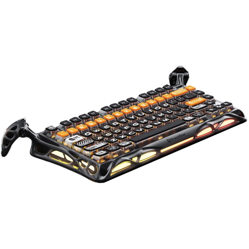 Клавиатура Gravastar Mercury K1 Pro BO BLK, USB-C, Bluetooth, радиоканал, механические, чёрный, фото 2