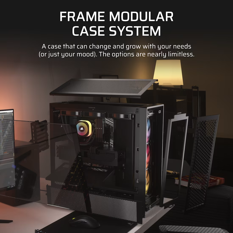 Корпус для ПК Corsair Frame 4000D RS ARGB, Midi Tower, чёрный, под ATX, E-ATX, mATX, Mini-ITX, фото 26