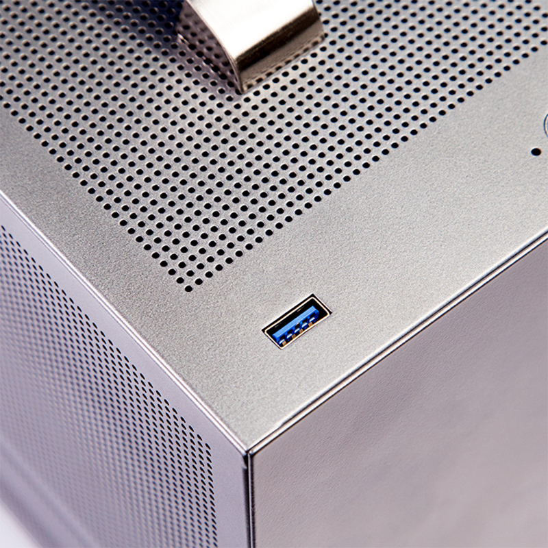 Корпус для ПК PcCooler I100 PRO MESH GY, Slim-Desktop mITX, серый, под Mini-ITX, материал сталь, фото 7