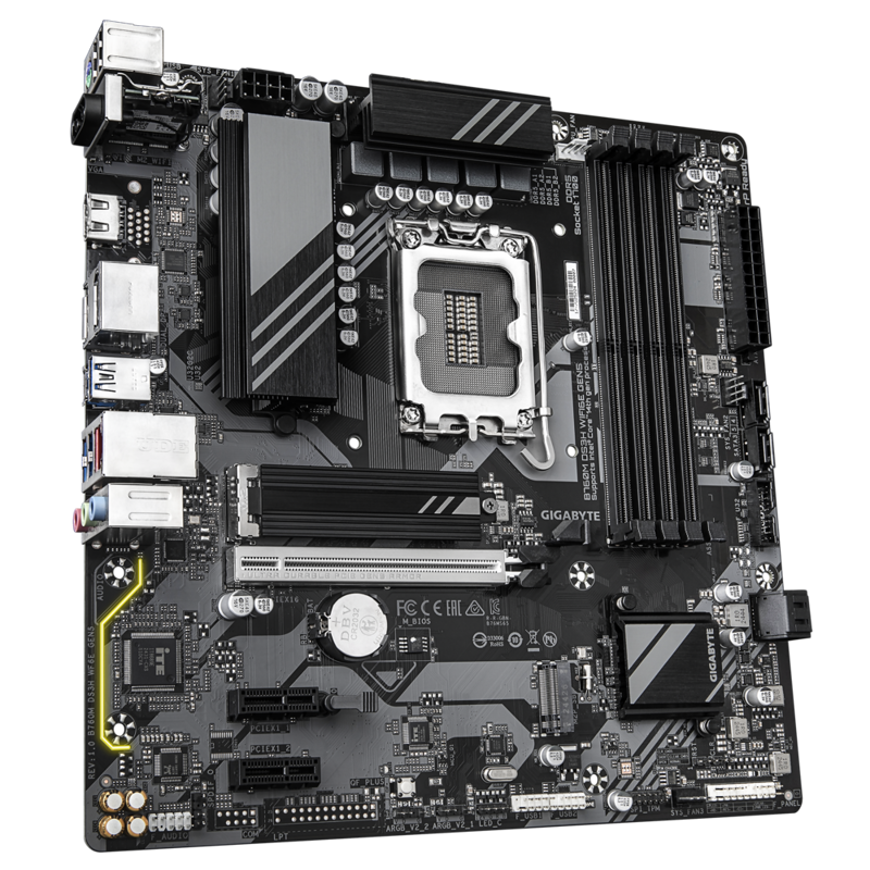 Материнская плата Gigabyte B760M DS3H WF6E GEN5, LGA1700, Intel B760, mATX, DDR5, фото 4