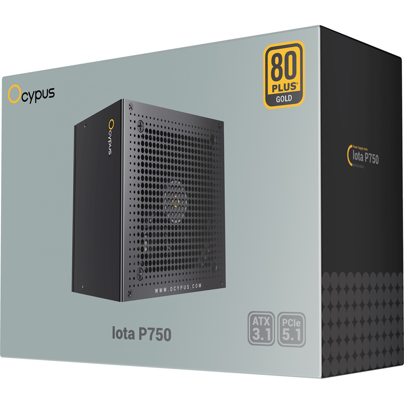 Блок питания Ocypus Iota P750, 750 Вт, 80 PLUS Gold, ATX, активный PFC, вентилятор 120x120 мм, фото 8