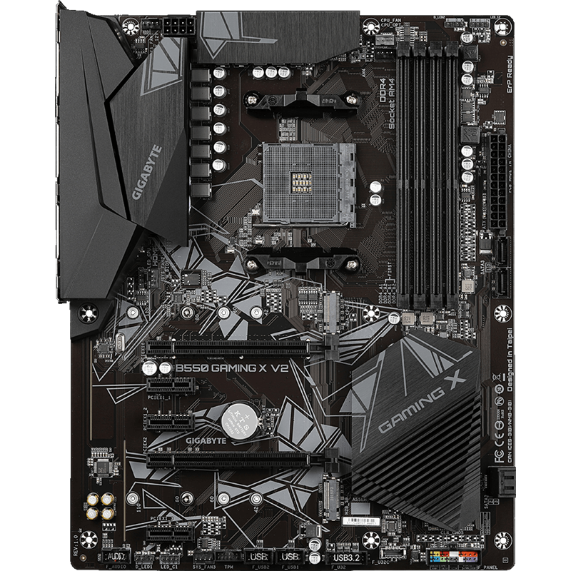 Материнская плата Gigabyte AMD B550 sAM4, AM4, ATX, DDR4, DIMM, 128 ГБ ОЗУ, B550GAMINGXV2, фото 3
