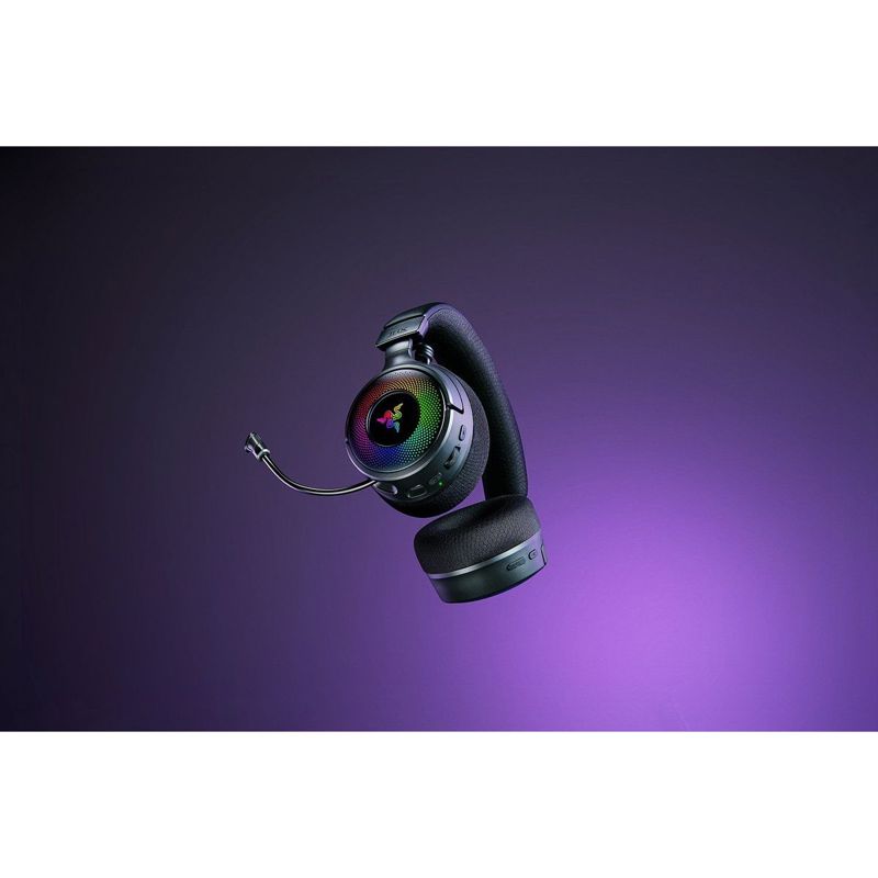 Гарнитура Razer Kraken V4, радиоканал, Bluetooth 5.2, USB Type-A, USB Type-C, чёрный, для геймеров, фото 9
