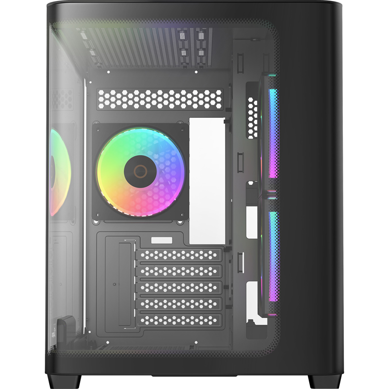 Корпус для ПК Ocypus Iota C50 Curve BK ARGB, Mini Tower, чёрный, под mATX, mITX, подсветка ARGB, фото 2