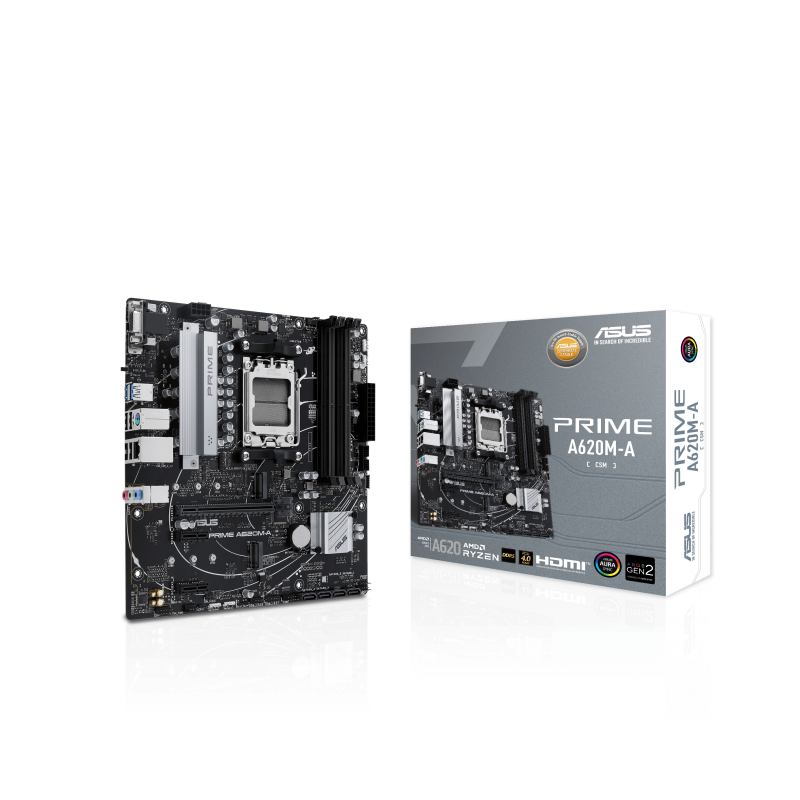 Материнская плата ASUS PRIME A620M-A-CSM, AM5, AMD A620, mATX, DDR5