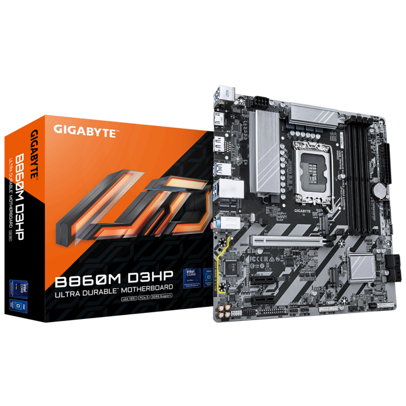 Материнская плата Gigabyte B860M D3HP, LGA1851, Intel B860, Micro-ATX, DDR5, фото 4