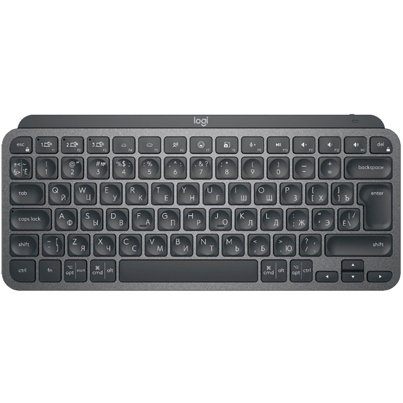 Клавиатура Logitech MX Keys MINI Graphite, Bluetooth, мембранные, графитовый, подсветка