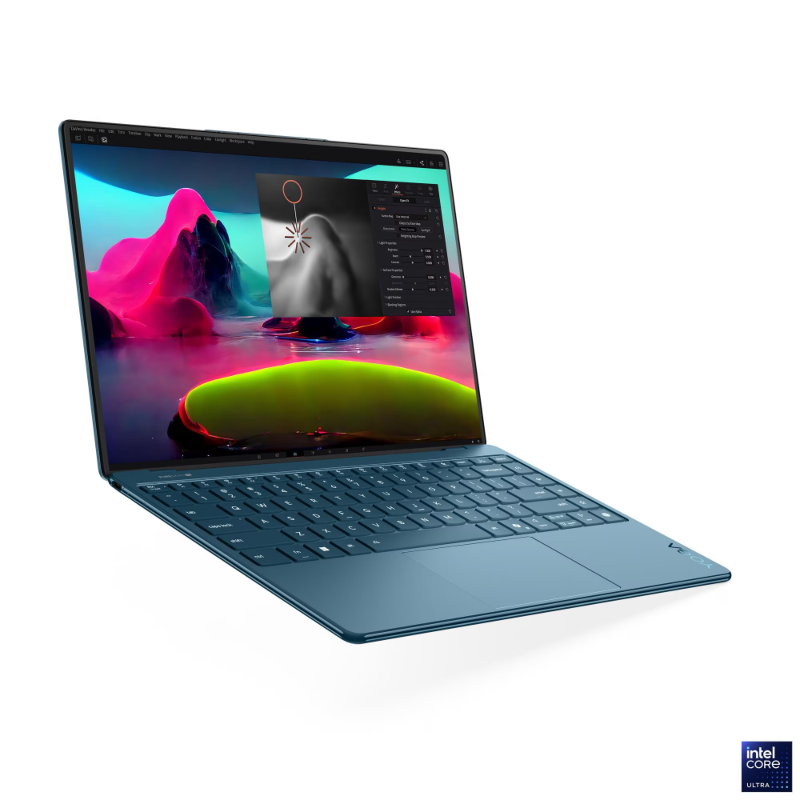 Ноутбук Lenovo Yoga Slim 9 14ILL10 14"(3840x2400 OLED)/Touch/Intel Core Ultra 7 256V(2.2Ghz)/16384Mb/1024PCISSDGb/noDVD/Int:Intel Arc Graphics 140V/Cam/BT/WiFi/75WHr/war 1y/1.23kg/tidal teal/Win11Home + 65W, RU kbd, фото 13