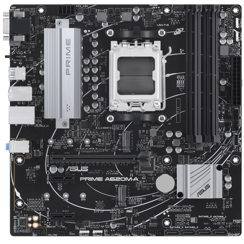 Материнская плата ASUS PRIME A620M-A-CSM, AM5, AMD A620, mATX, DDR5, фото 25