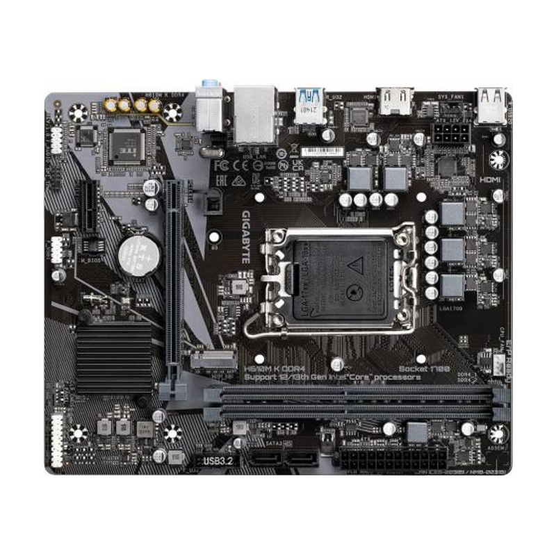 Материнская плата Gigabyte INTEL H610 s1700, LGA1700, mATX, DDR4, H610MKDDR4