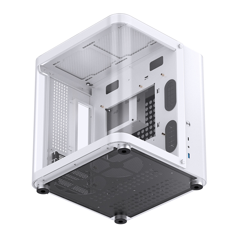 Корпус для ПК Jonsbo TK-1, Midi Tower, белый, под mATX, Mini-ITX, материал закалённое стекло, металл, фото 12