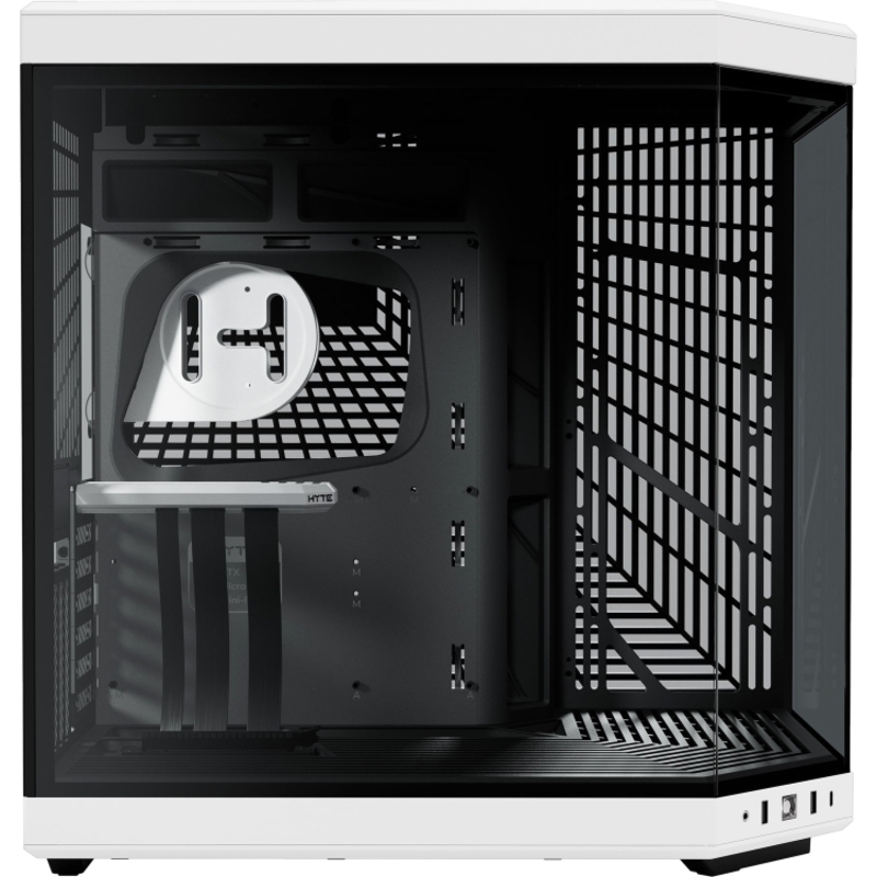 Корпус для ПК Hyte Y70, Midi Tower, белый, чёрный, под ATX, E-ATX, mATX, mITX, фото 3