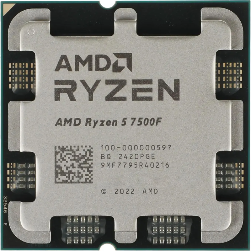Процессор AMD Ryzen 5 7500F, AM5, OEM, 6 ядер, 12 потоков, до 5 ГГц, Zen 4, фото 2