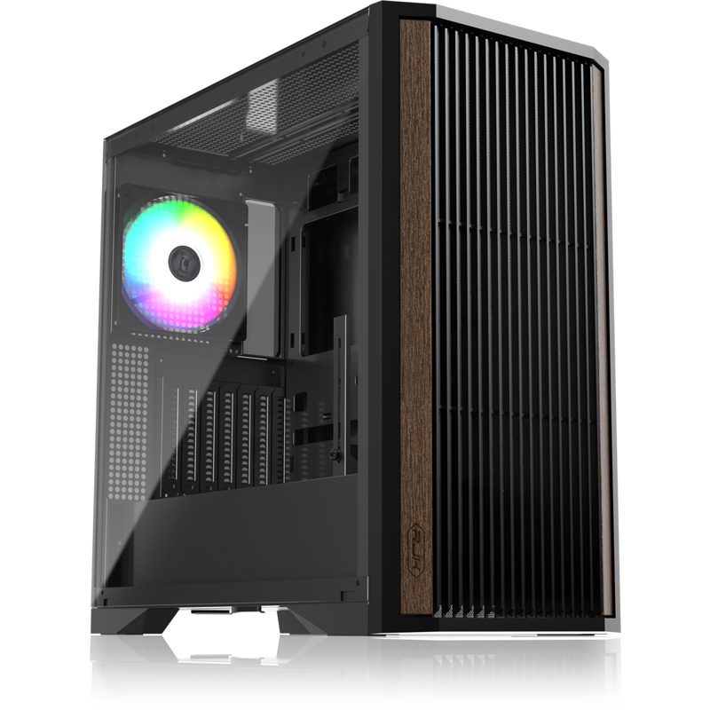 Корпус для ПК Raijintek AGOS MAX, Midi Tower, чёрный, под ATX, E-ATX, Mini-ITX, подсветка ARGB
