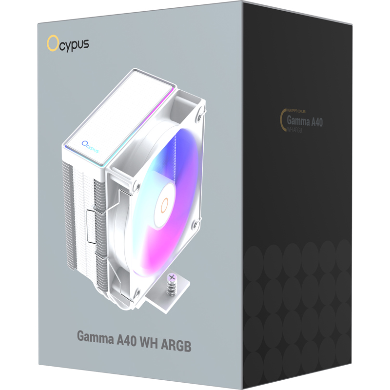 Кулер для процессора Ocypus Gamma A40 WH ARGB, AM5, до 200 Вт, вентилятор 100 мм, шум 29.5 дБА, фото 8