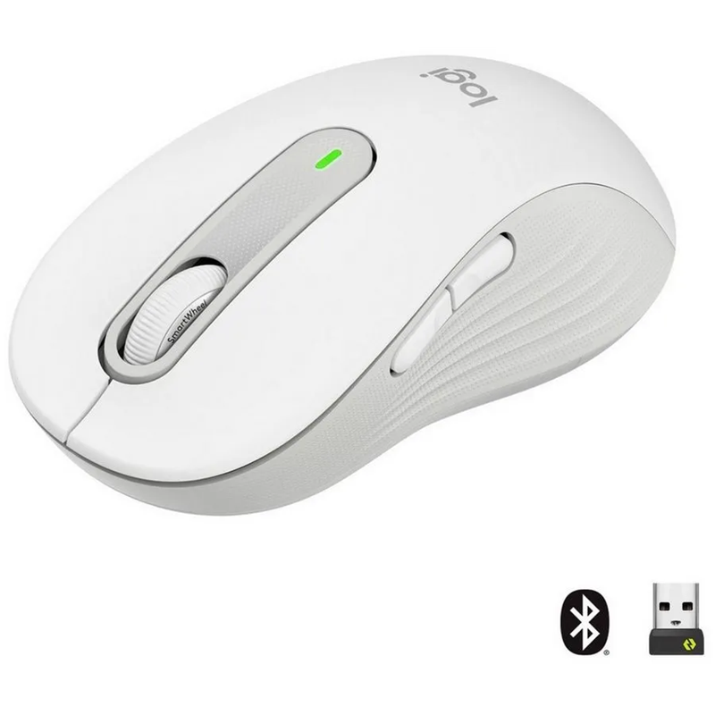 Мышь Logitech Signature M650L -OFF-WHITE-BT-M650 L, USB-A, Bluetooth, 4000 dpi, белый, фото 15