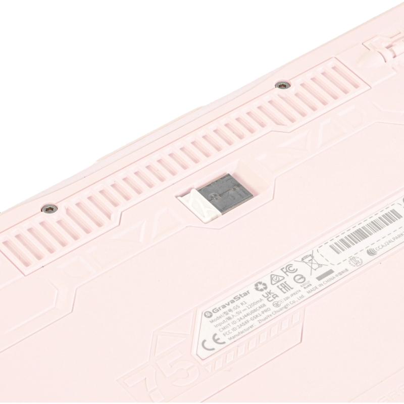 Клавиатура Gravastar Mercury K1 P PNK, беспроводное подключение, белый, фото 4