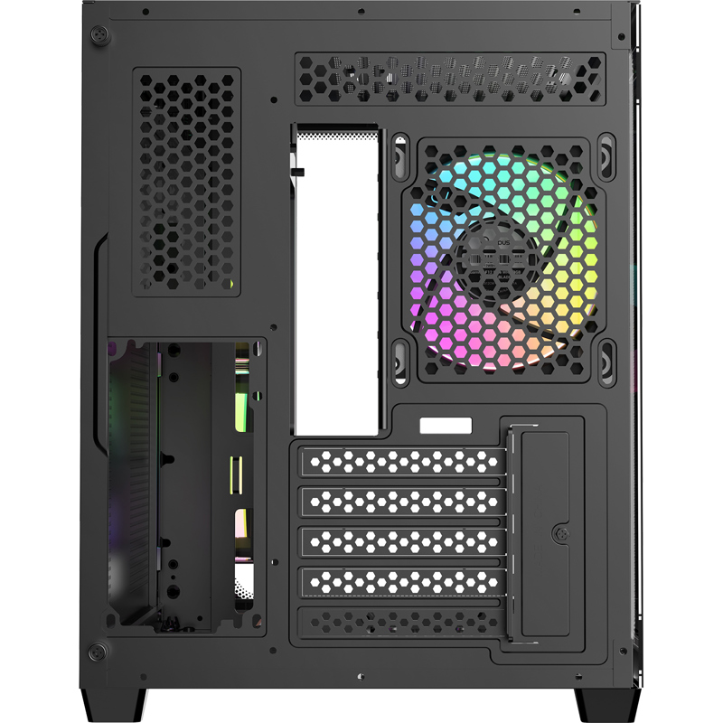 Корпус для ПК Ocypus Iota C50 Curve BK ARGB, Mini Tower, чёрный, под mATX, mITX, подсветка ARGB, фото 4