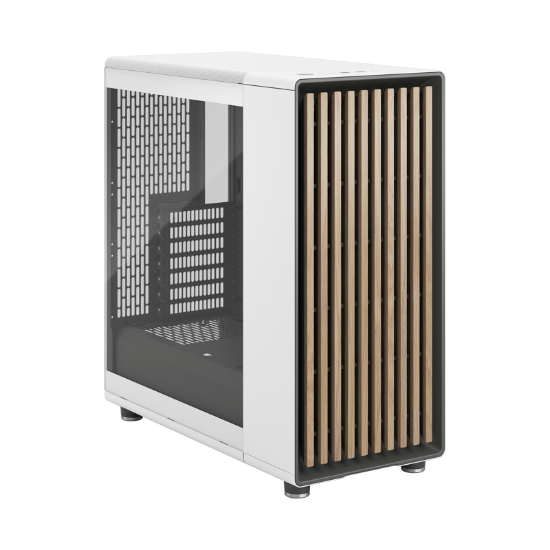 Корпус для ПК Fractal Design North TG Clear Tint, Midi Tower, белый, под ATX, mATX, Mini-ITX