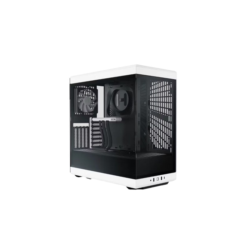 Корпус для ПК Hyte Y40, Midi Tower, белый, чёрный, под ATX, mATX, Mini-ITX
