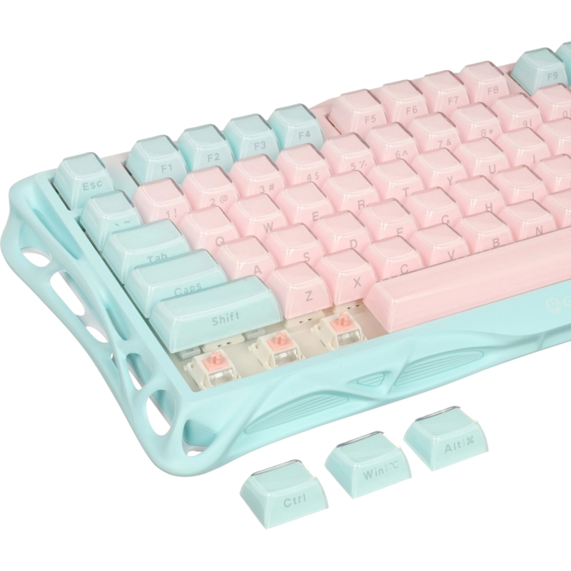 Клавиатура Gravastar Mercury K1 Lite PM PNK, беспроводное подключение, белый, фото 9