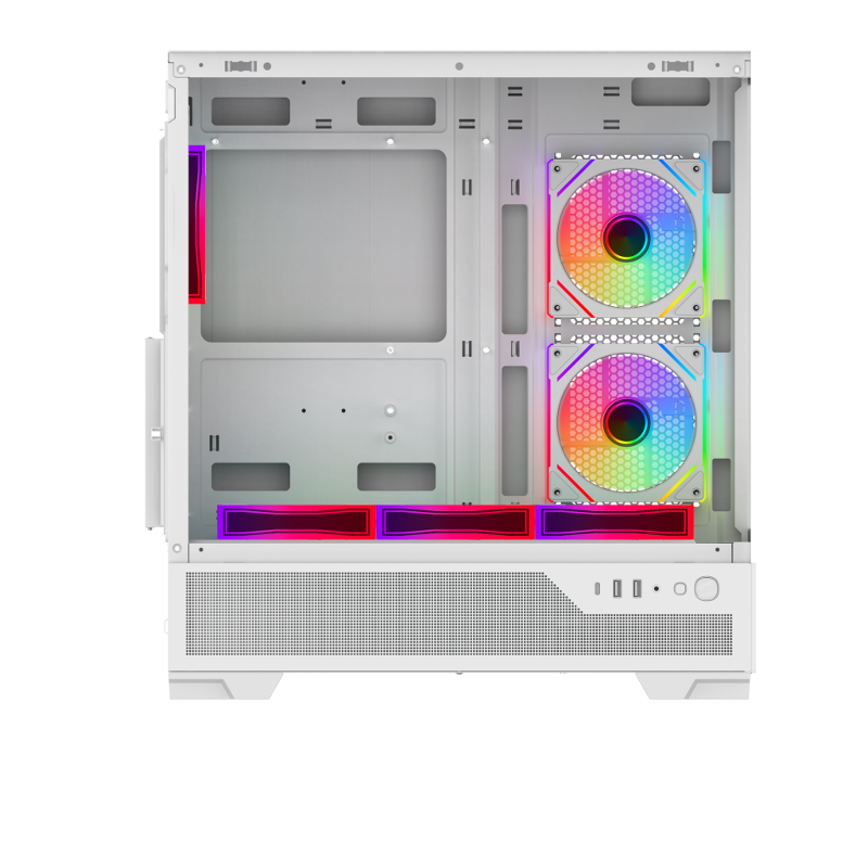 Корпус для ПК Sama V43, Midi Tower, белый, под ATX, mATX, Mini-ITX, подсветка ARGB, фото 3