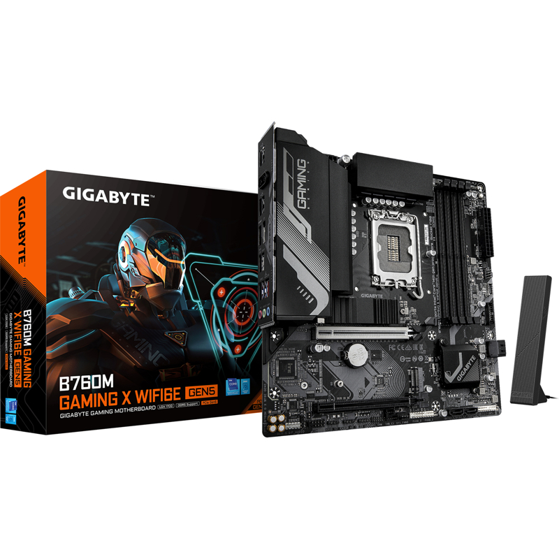 Материнская плата Gigabyte B760M G X WF6E GEN5, LGA1700, Intel B760 Express, mATX, DDR5, фото 5