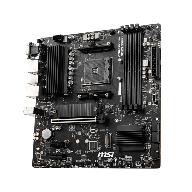 Материнская плата MSI AMD B550 sAM4, AM4, Micro-ATX, DDR4, DIMM, 128 ГБ ОЗУ, фото 3