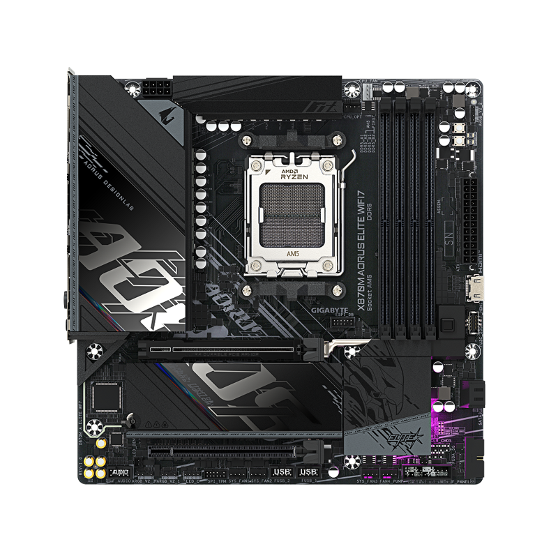 Материнская плата Gigabyte X870M A ELITE WF7, AM5, AMD X870, Micro-ATX, DDR5, фото 2
