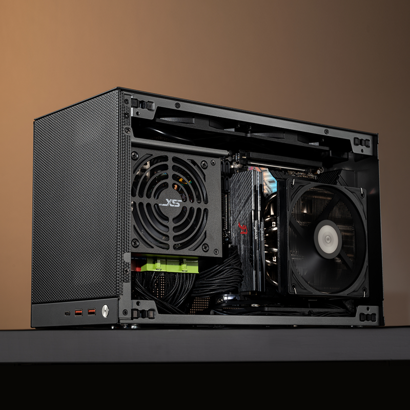 Корпус для ПК PcCooler K101 MESH GY 3F, Mini Tower, серый, под Mini-ITX, материал сталь, фото 9