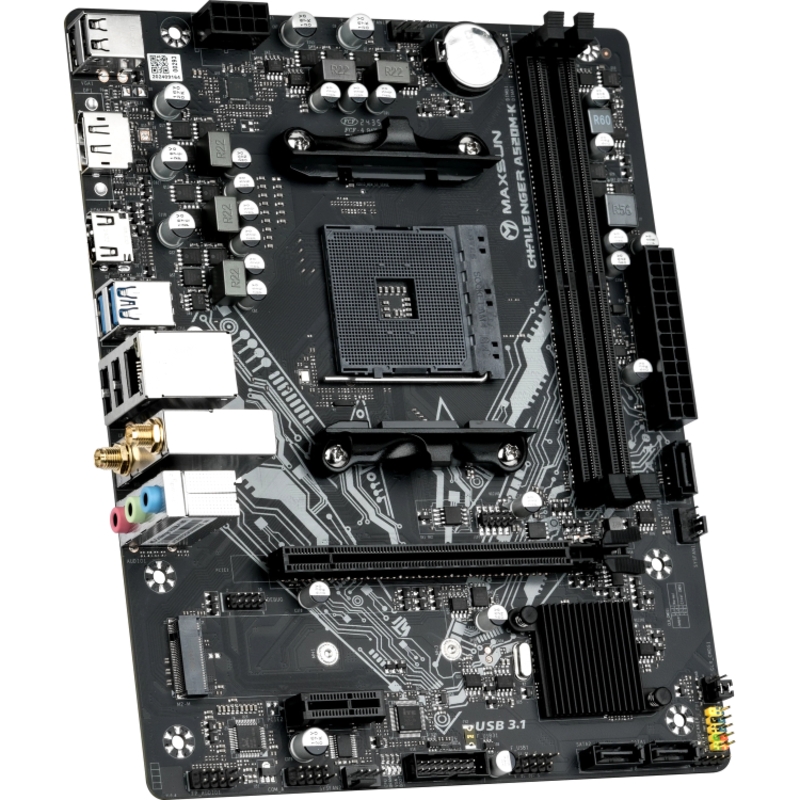 Материнская плата Maxsun MS-Challenger A520M-K WIFI, AM4, AMD A520, Micro-ATX, DDR4, фото 2